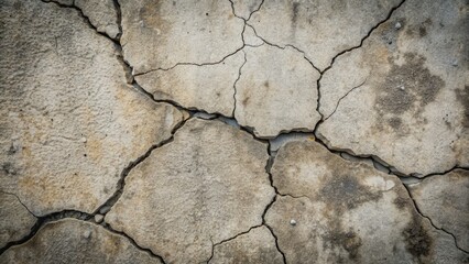 Fototapeta premium Cracked concrete surface with unique and intricate patterns and textures, cracked, concrete, surface, pattern, texture, intricate