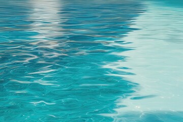 Fototapeta premium Vibrant Aqua Texture with Glossy Water Surface Overlay and Soft Glimmers on Light Background