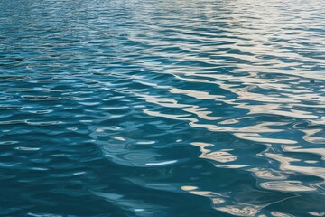 Realistic Water Surface Texture Overlay with Gentle Ripples and Light Reflections