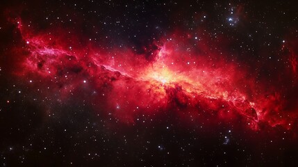 red galaxy space with stars