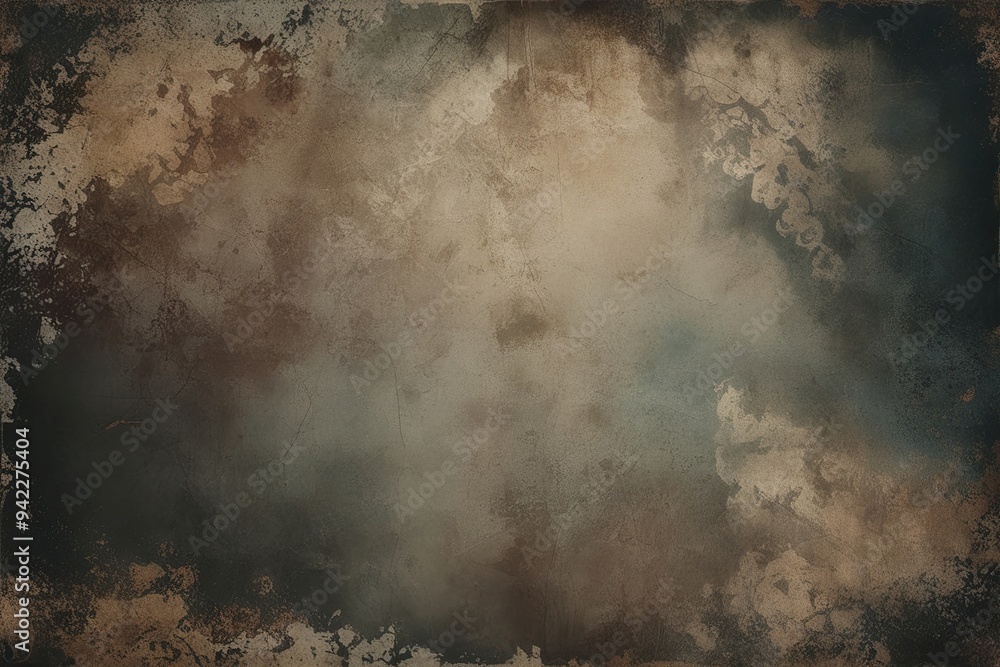Poster vintage aged photographic texture background with grunge effects and hazy patterns