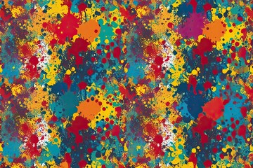 Vibrant Contemporary Pop Art Colorful Ink Splatter Design Background