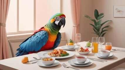 blue and yellow parrot