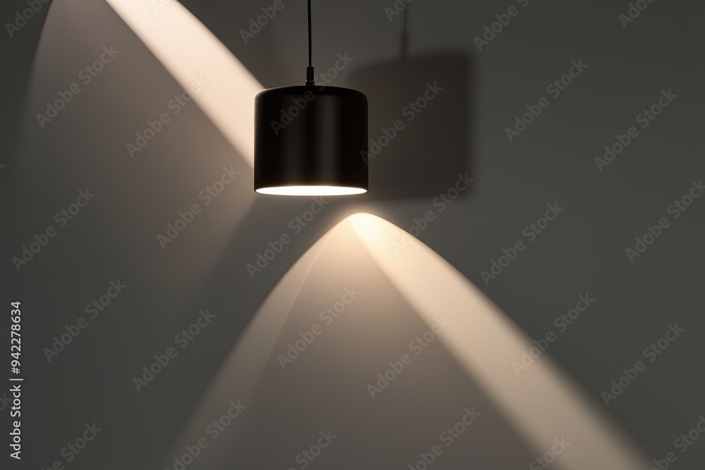 Poster mesmerizing shadow overlay effect on matte background with stunning light effect from fixture