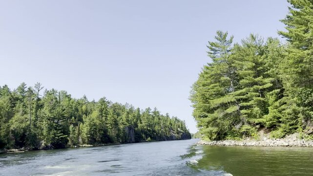 Cruising  Collins Inlet in Georgian Bay, near Killarney Provincial Park, Ontario Canada