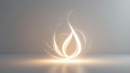 burning candle on black abstract light background