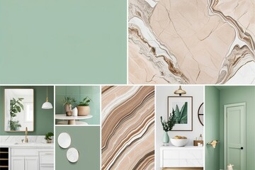 Fresh Mint Beige Marble Seamless Design for Stylish Home Decor and Enhancements