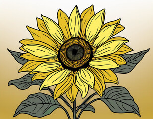 Closeup Side View of a Yellow Sunflower Detailed Floral Perspective Highlighting Petals and Natural Beauty