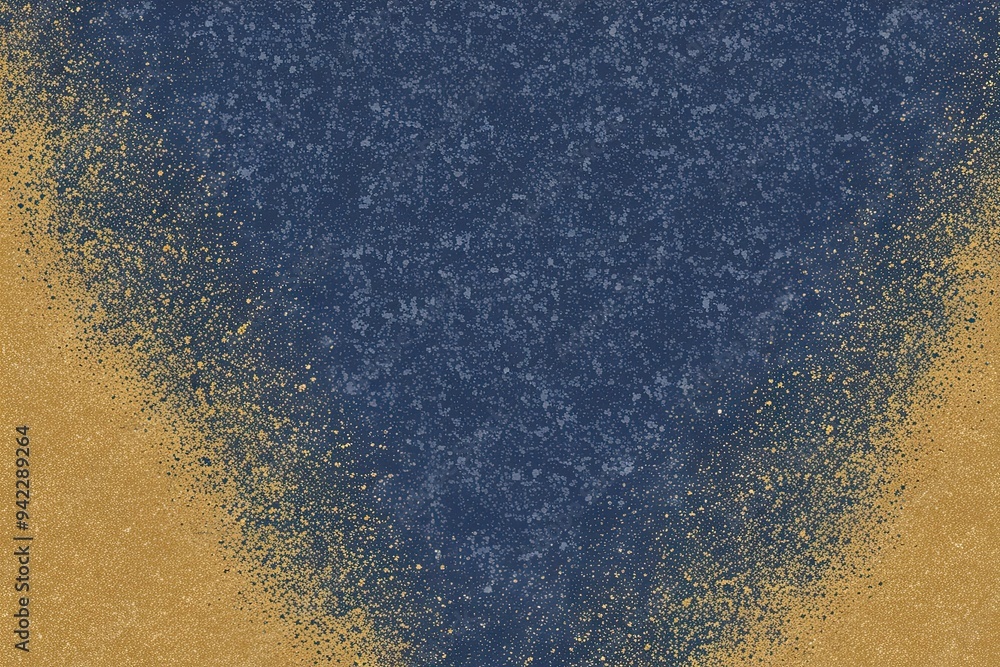 Poster blue gold gradient granite backdrop with grainy noise texture for dynamic visual design