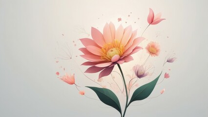 pink and white chrysanthemum flower in a vase