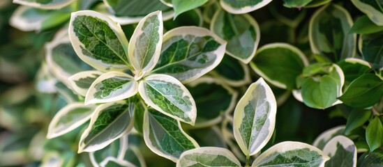 Obraz premium Variagated Green And White Shrub