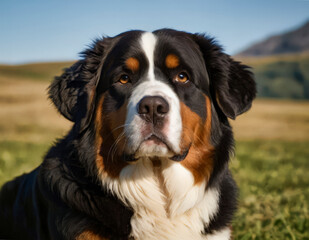 The Bernese Mountain Dog is a large, tri-colored working dog breed from Switzerland, known for its gentle nature and striking appearance