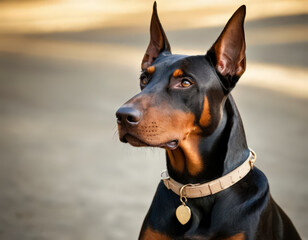 The Doberman Pinscher is a medium-large, muscular breed known for its sleek appearance, intelligence, and loyalty, originating in Germany