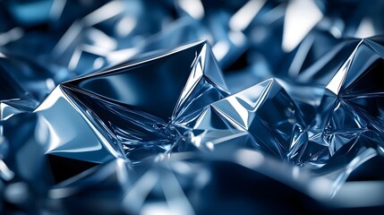 Abstract Blue Metallic Texture Background