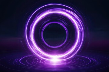 Vibrant Purple Electric Swirl Energy Vortex on Dark Background