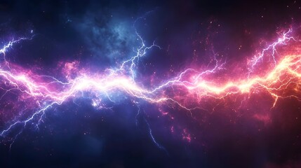 Abstract Lightning Strike Background,  Purple, Pink, Blue