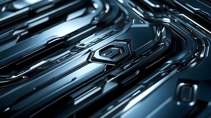 Abstract Metallic Texture, Futuristic Design, Shiny Surface
