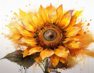 Closeup Side View of a Yellow Sunflower Detailed Floral Perspective Highlighting Petals and Natural Beauty