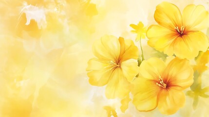 yellow flower watercolor background © atar
