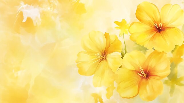 yellow flower watercolor background