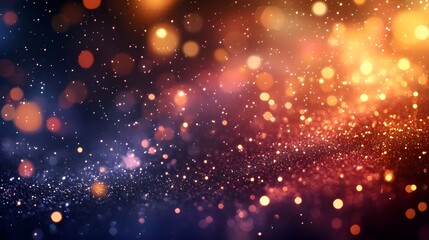 Obraz premium Abstract Red and Gold Glitter Bokeh Background