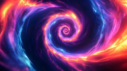 Abstract Swirling Energy, Colorful Vortex Background