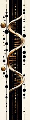 An abstract illustration of a DNA helix with open copy space. 