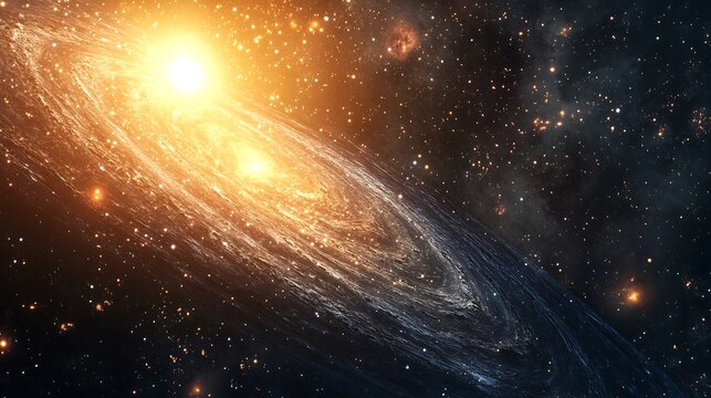 sollar system galaxy with sun