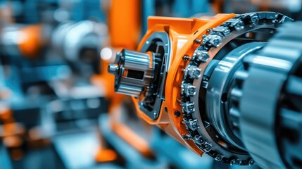 Fototapeta premium innovation technology industrial background automation robotics