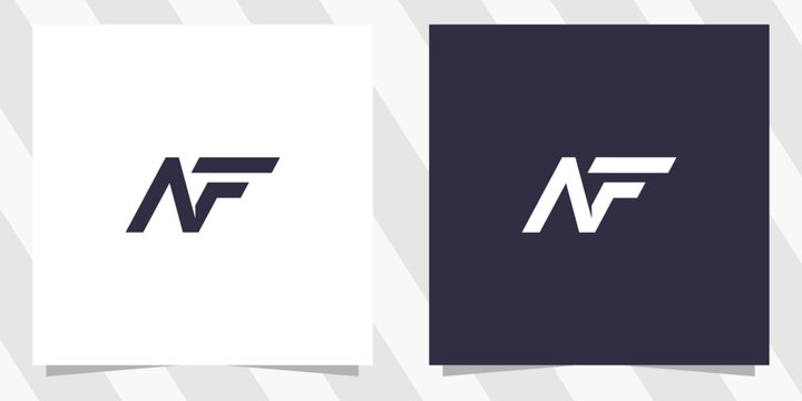 letter nf fn logo design vector