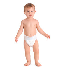 Cute baby on white background