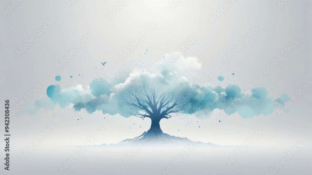 Poster background with tree