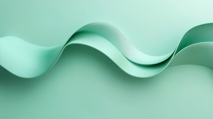 Abstract Green Wave Pattern Background
