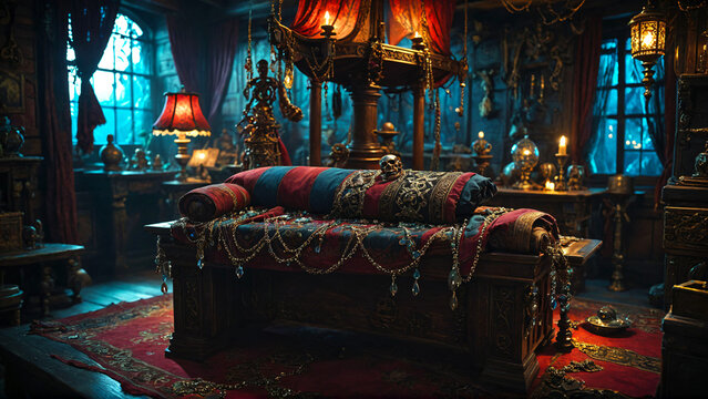 inside a pirate's hideout