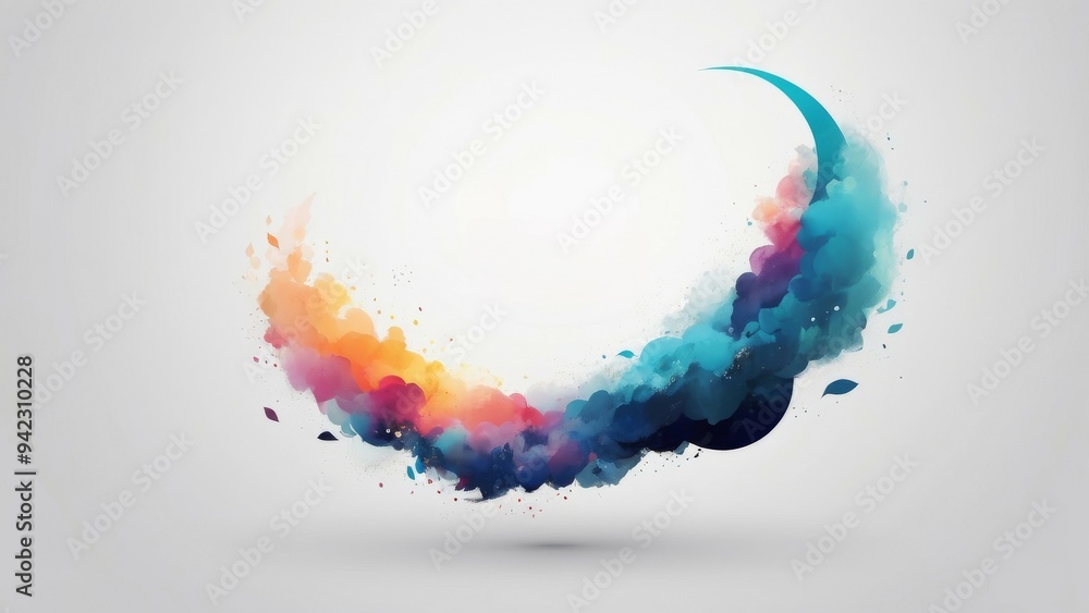 Poster abstract colorful background with circles