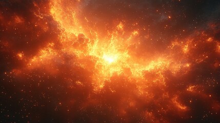 A Cosmic Firestorm in a Starry Night Sky
