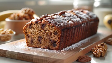 Delicious Banana Bread with Chocolate Chips and Pecans