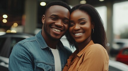 Fototapeta premium Couple's Happiness: A Modern Love Story