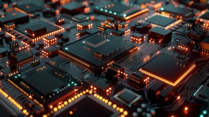 Obraz premium CPU or microprocessor background Electronic industry or artificial intelligence concept