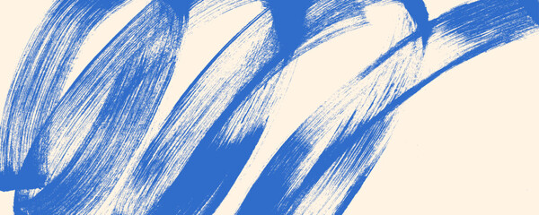 Grainy blue spiral brush stroke with spray texture. Hand drawn distress damaged edge vintage banner with spiral bold line.