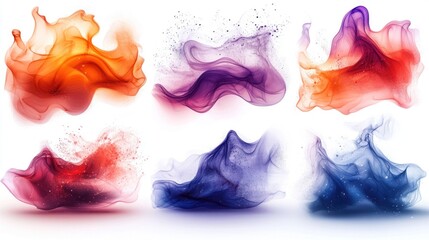 Abstract Colorful Smoke Waves