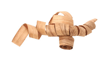 Wood shavings sawdust isolated on transparent background