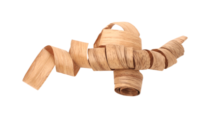 Wood shavings sawdust isolated on transparent background