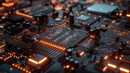 Obraz premium CPU or microprocessor background Electronic industry or artificial intelligence concept