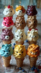 Cute Animal Ice Cream Cones