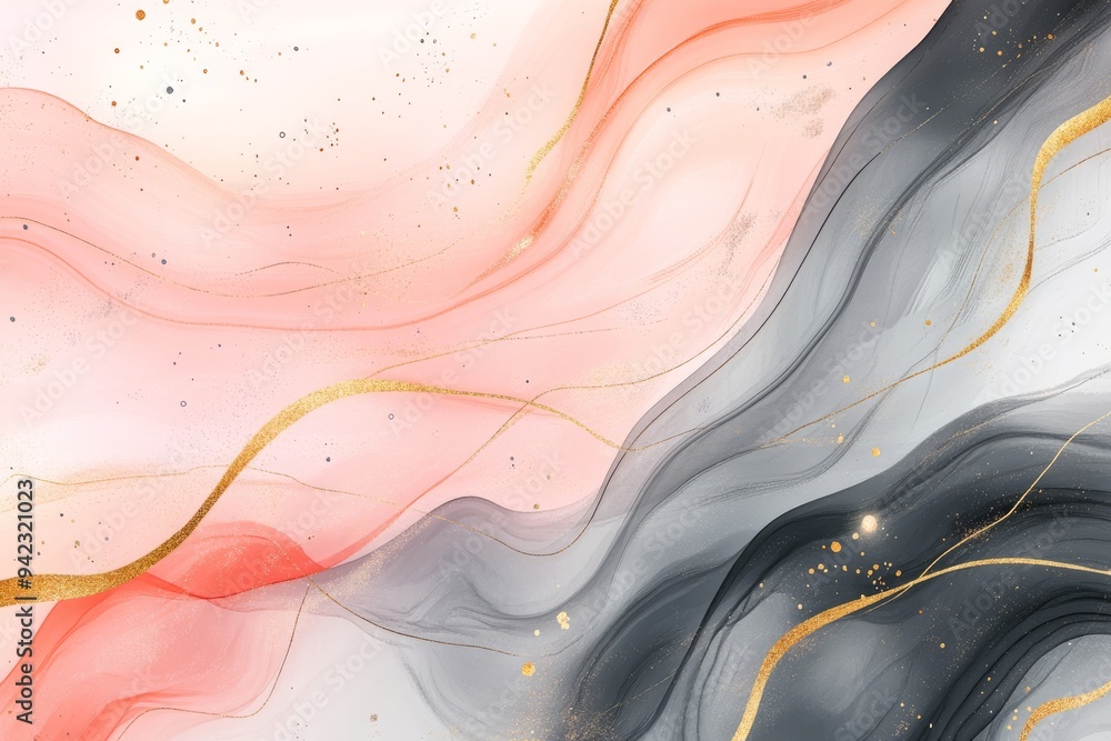 Poster this captivating artwork features a minimalistic abstract background with soft watercolor textures, 