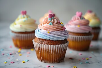 Colorful Cupcakes with Sprinkles