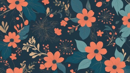 seamless pattern with flowers