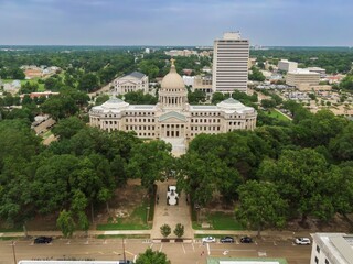 Mississippi, State Capitol building in downtown Jackson, Mississippi, United States of America.