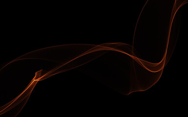 Dark abstract background with a glowing abstract waves